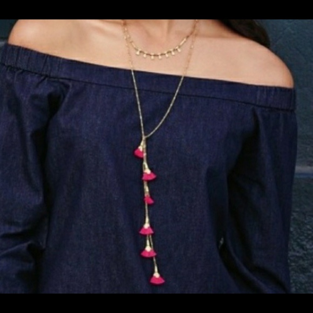 STELLA & DOT Eden Tassel Lariat Necklace